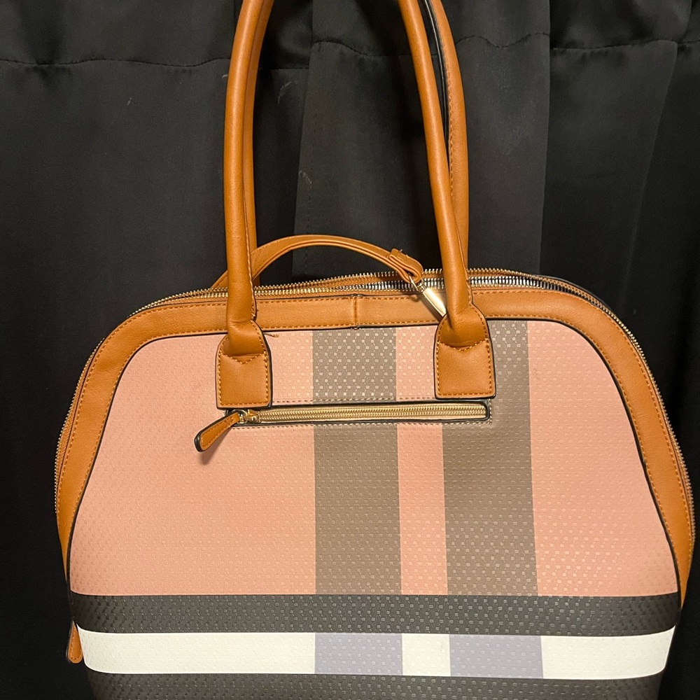 Stylish Tan and Pink Women's Bag